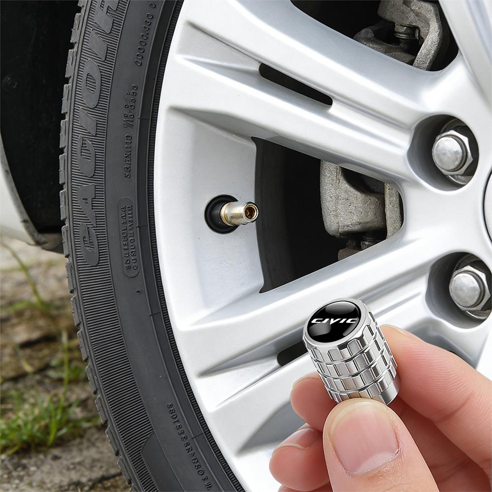 4Pcs Car Wheel Tire Valve Cap Stem Cover Auto Accessories For Honda Civic FIT Accord Prelude CRV 5th City CRZ CRX Jazz HRV Pilot
