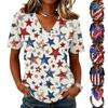 Shirts For Women Trendy V Neck T Shirts Casual Printed Blouse Tops For Women