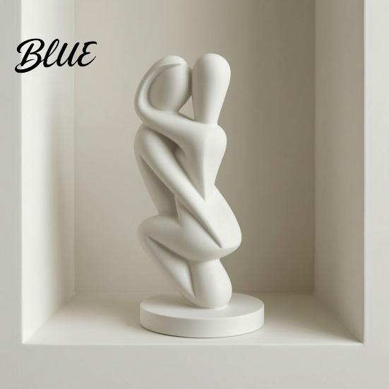 Bezotřepový Povrchový Ornament 3D Tištěná Soška Obětí Páru Abstraktní Figurka Objímání s Hladkým