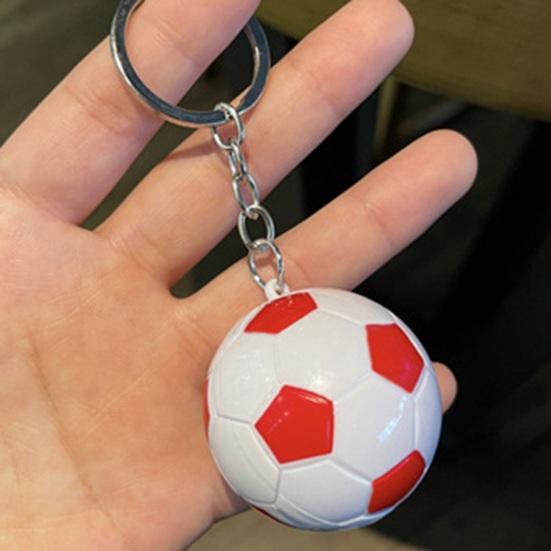 Keychain Pendant Metal Chain Buckle Football Shape Key Chain Football Fans Backpack Key Ring Accessory
