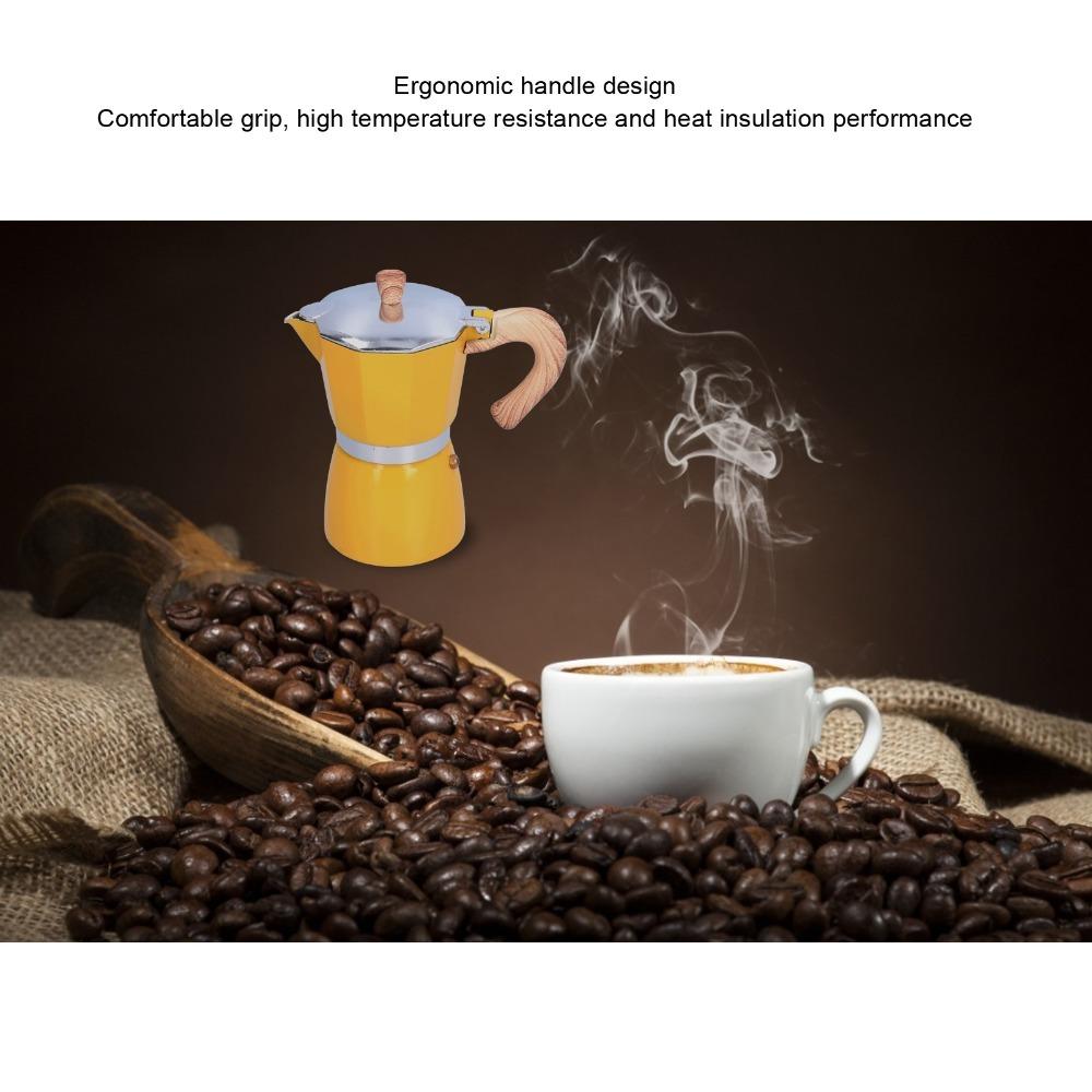 300ML Capacity Stovetop Espresso Maker Colorful Coffee Kettle Coffee Brewing Coffee Maker  Home Use