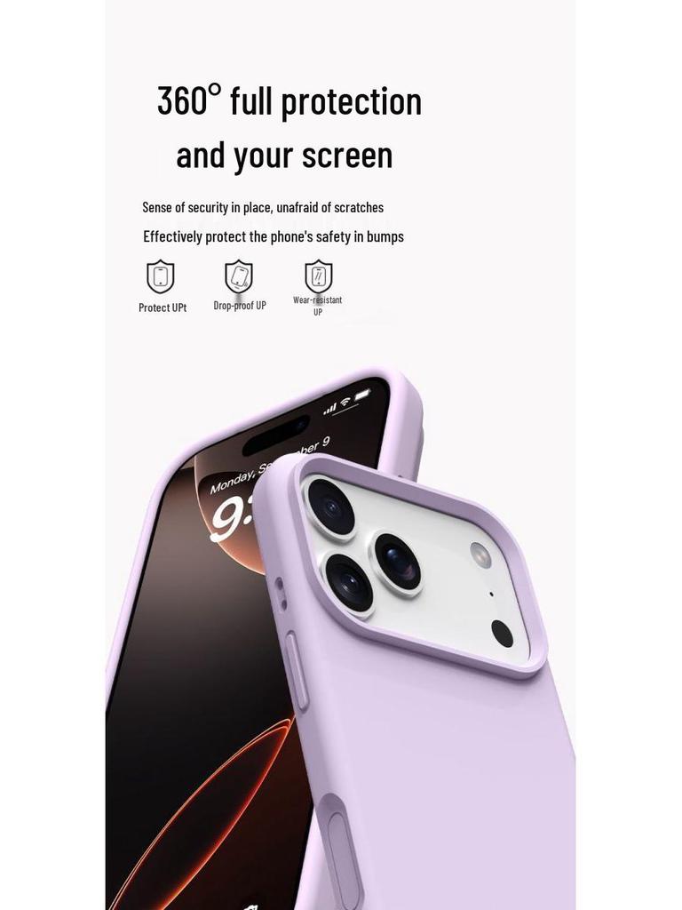 Flüssigsilikon-Magnet-Handyhülle für iPhone 16 Pro Max – Vollständige Abdeckung, Neues Design mit großem Loch