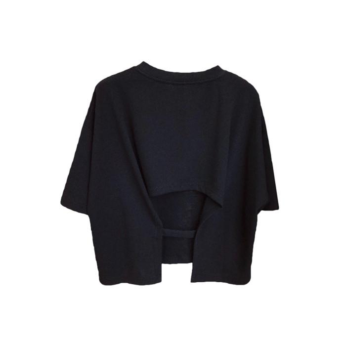 Dámská trička s krátkým rukávem v korejském stylu Cool Solid Oříznuté letní ležérní trička