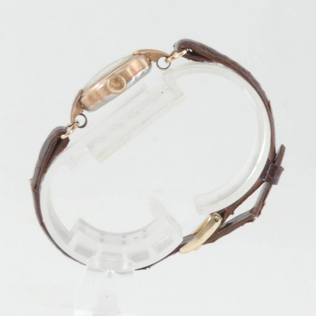 Used Rare 50s SEIKO S-Mark 14KGF Gold Filled Suwa DefoRMation Tonneau Art Deco Manual Wind Cocktail Watch, Working Condition