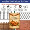 2D Flat, 1pc Vintage Happy Thanksgiving Pumpkin Maple Aluminum Sign, Thanksgiving Farmhouse Metal Sign, 8*12 Inches Suitable for Kitchen, Bathroom