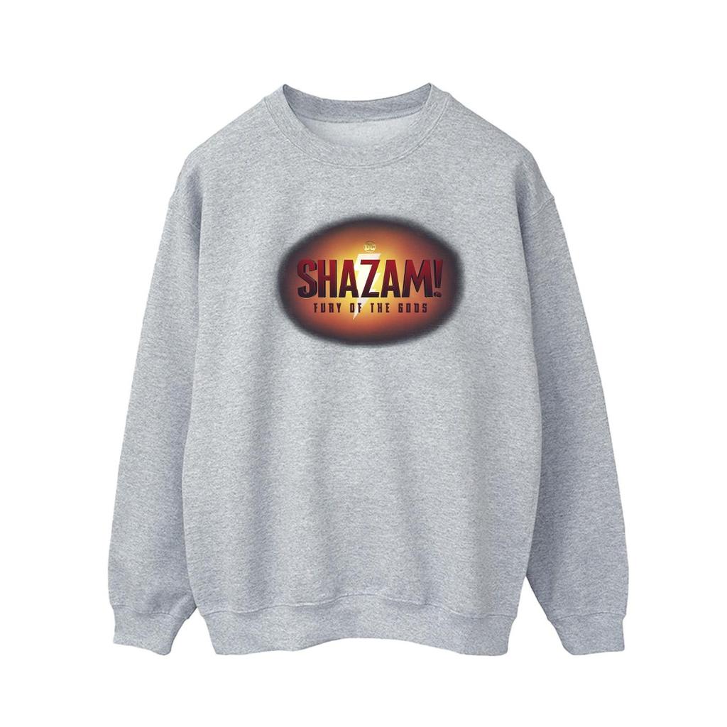 DC Comics Mens Shazam Fury Of The Gods 3D Logo Flare Sweatshirt