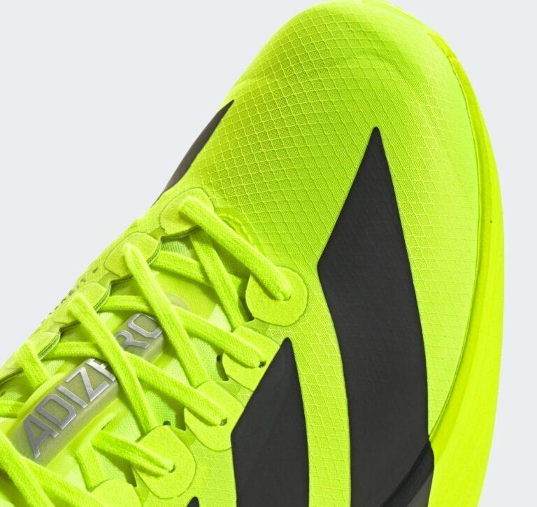 JR6364 adidas Adizero Adios Pro 4 Lucid Lemon Core Black Halo Silver (Men's)