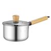 20CM 304 Stainless Steel Soup Pot with Wooden Handle