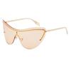 Latest Rimless Cat Eyes One-Piece Cool Female Sunglasses Millennium Style Design Outdoor Cycling Hiking Sports Male Sun Eyewear UV Protection 400