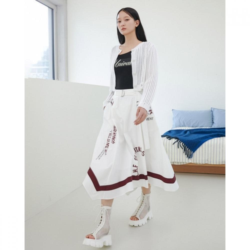 Egoist Color Block Asymmetrical Skirt Er2ws565