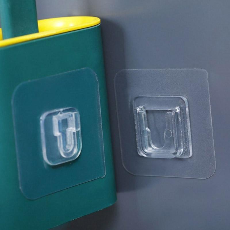 2/5/10PCS Double-Sided Adhesive Wall Hooks Strong Hanging Hooks Transparent Bathroom Organizer Wall Storage Holder Kitchen Tools