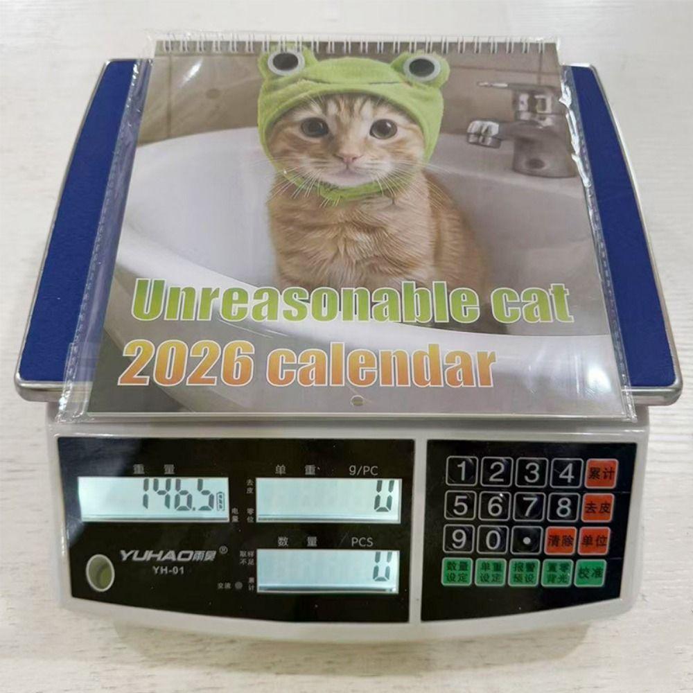 Memo Planner 2026 Cat Calendar One Month To View 2026 Wall Calendar Cute Monthly & Daily Planner