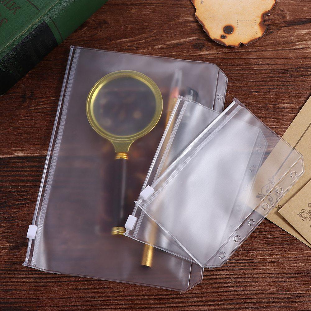 Leaf Transparent Storage Bag Zipper Folder Pouch Binder Document Document Folder File Organizer