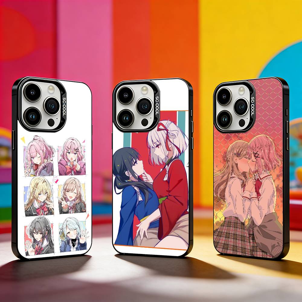 Watanare Anime Phone Case For iPhone 17,16,15,14,13,12,11 Plus,Pro Max,XS,Colored Silver Phone Case