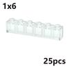 MOC Transparent Thick Building Blocks Figures 1x1 1x2 2x2 2x4 Dots Clear Brick Compatible Brand Educational Creative Toy for Kid