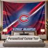 Custom Name Text Tapestry Montreal Canadiens Personalized Polyester Wall Tapestry For Bedroom And Room