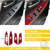 Red Carbon Fiber Whole Interior Stickers For Mazda 3 Axela 2010-2013 Car Accessories Dash Trim Gear Shift Console Cover Molding SW8