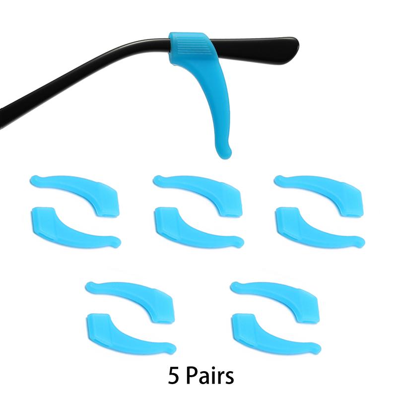 KAMMPT 5/10 Pairs Per Set Glasses Ear Hook New Multi-color Silicone Non-Slip Eyewear Ear Grips Soft Eyelasses Leg Fixing Hooks