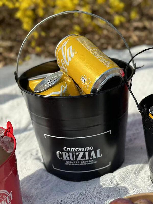ZISIZ Commercial Metal Ice Bucket