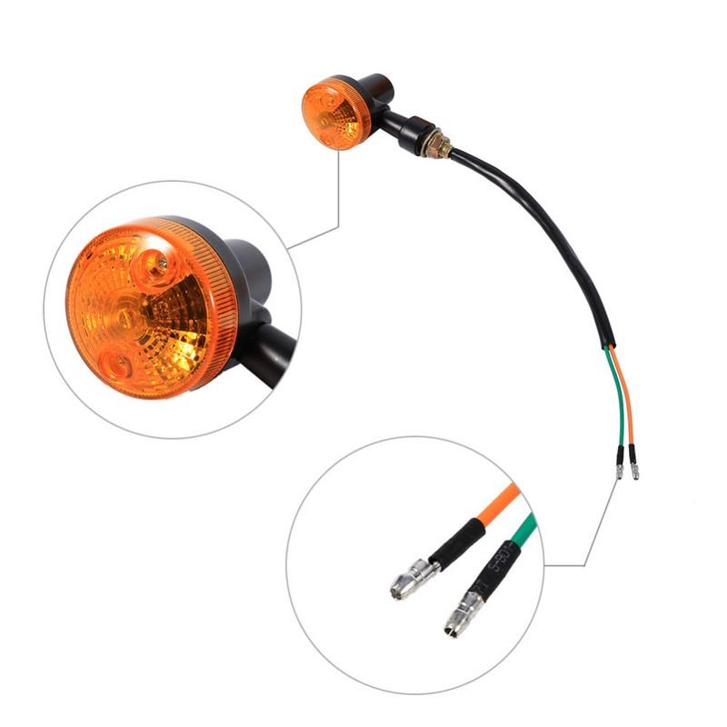 4pc Motorcycle Amber Round Turn Signal Indicator Light Lamp Cafe Racer Universal