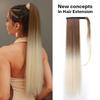 Straight Ponytail Extension 26inch Pony Tail Natural Long Ponytails Wrap Around Synthetic Hairpieces for Women Girl