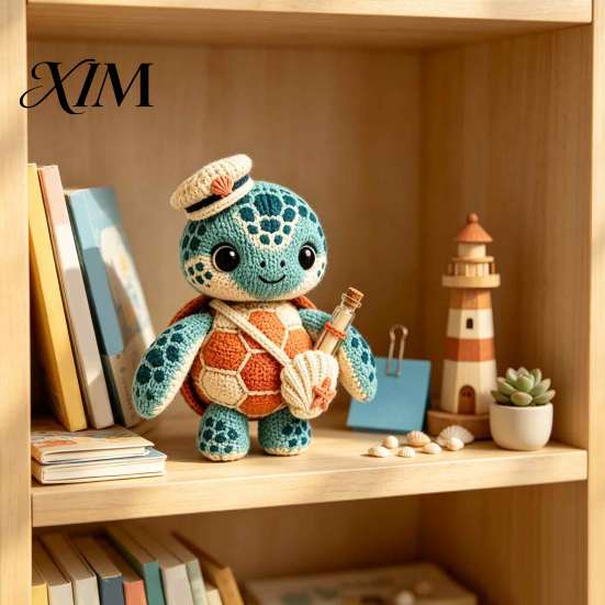 Whimsical Forest Creature Handmade Knitted Doll for Kids, Soft Crochet Animal Plush Toy, Adorable Keepsake Cute Hand Woven Stuffed Doll,
