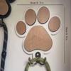Paw Print Wooden Dog Leash Hanger Wall Hook For Collars & Coats Claw Hook Gift For Dogs Lovers
