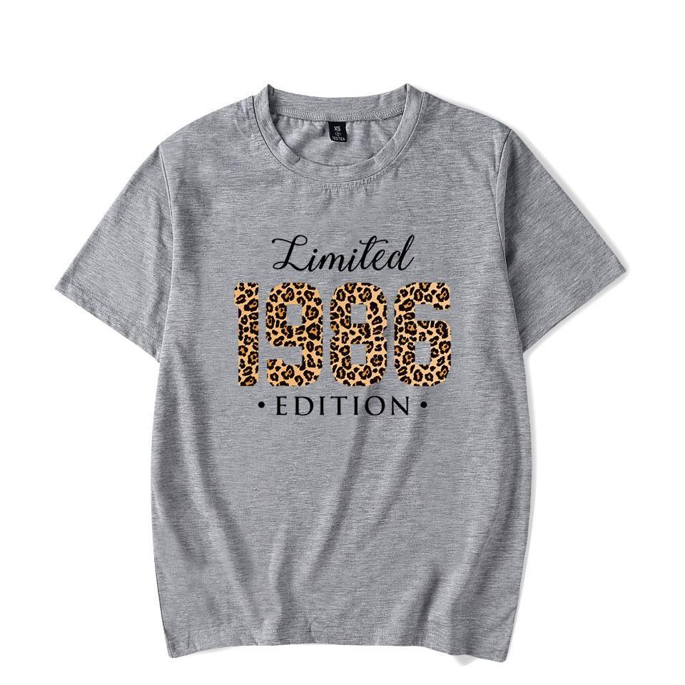 

Women Vintage 1986 Birthday Gift T Shirt Retro Birthday Party Casual Summer Summer Short Sleeved Harajuku Streetwear Tops Tees 3XL