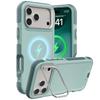 Heavy Duty Shockproof Lens Metal Ring Holder Case For IPhone 17 Pro Max Air For MagSafe Magnetic Charging Drop Protection Cover