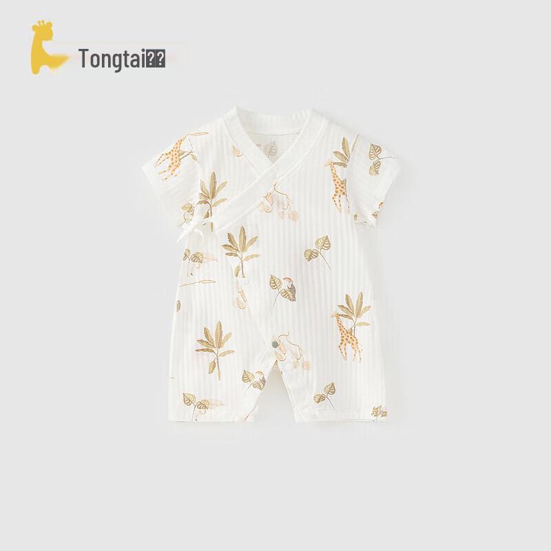 TONGTAI Baby Summer Pure Cotton Jacquard Romper 90cm