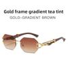 Leopard Pattern Vintage Wooden Frame Sunglasses With Uv400 Protection For Fashion And Driving