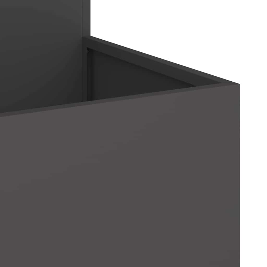 Garden Planter Black 100 X 100 X 60 Cm Steel