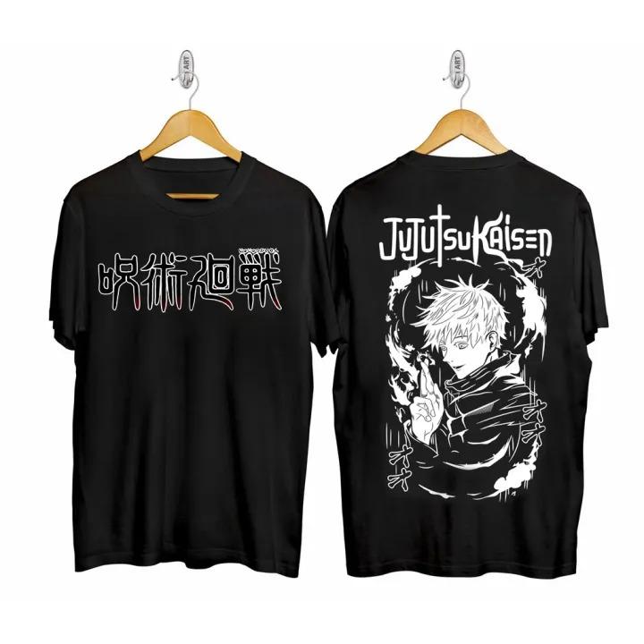 2026 Lato Jujutsu Kaisen Anime Satoru Gojo Nadruk Luźna Koszulka z Krótkim Rękawem Czysta Bawełna Dziecięca Unisex Casual Luźna Y2k