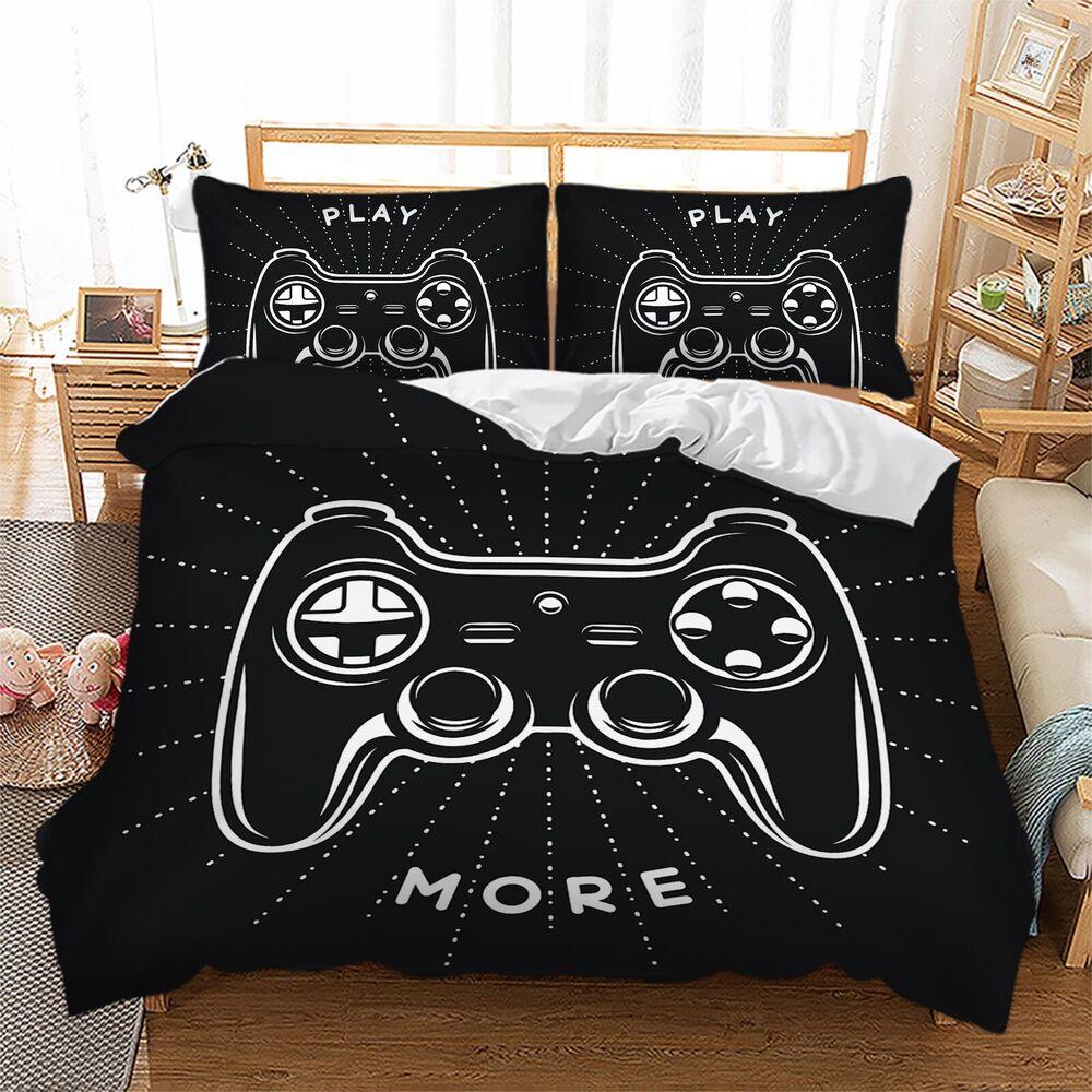 Gamepad Doona Duvet Quilt Cover Set Single Double Queen King Size Bed Pillowcase