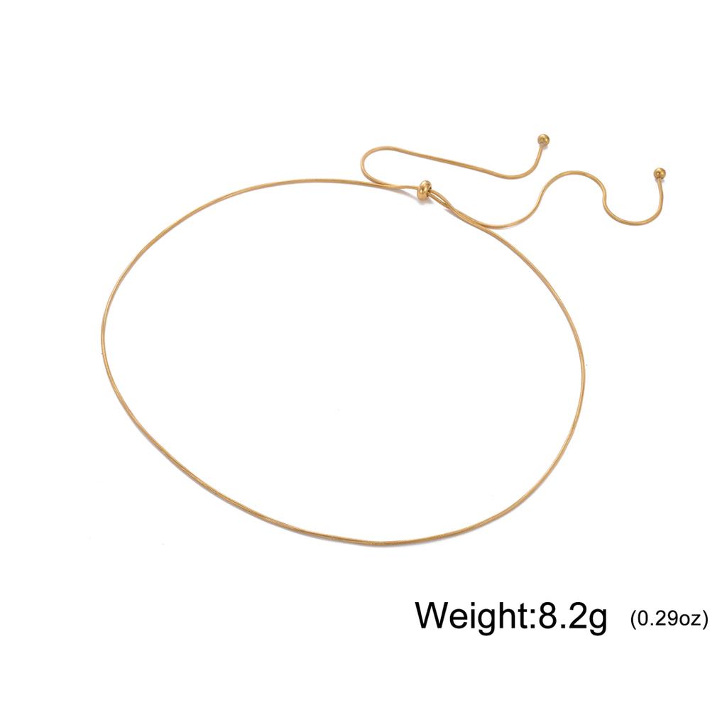 EUEAVAN Basic Snake Chain Necklace For Woman Men Stainless Steel 80cm Adjustable Chains Jewelry Accessories Gift Wholesale