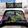 Halloween witch 3pcs K-pop music group Bedding set,Ideal for Bedroom, Dormitory,Including Duvet Cover And 2pcs Pillowcases,Fan gifts