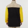 Puma Paisley Cashew Pattern Panel Pocket Patchwork Plush Fleece Collared Jacket With Logo Men Outerwear Lemon-Yellow 534984-51
