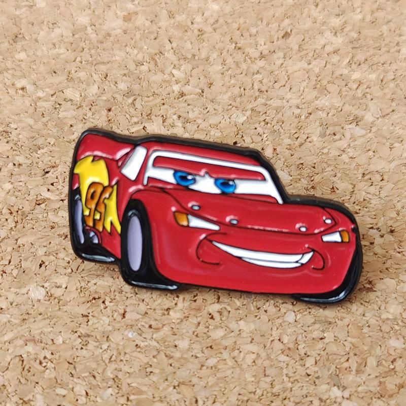 Red Cars Enamel Pin Anime Figures Brooches Bag Lapel Pin Badges on Backpack Decorative Jewelry Gift