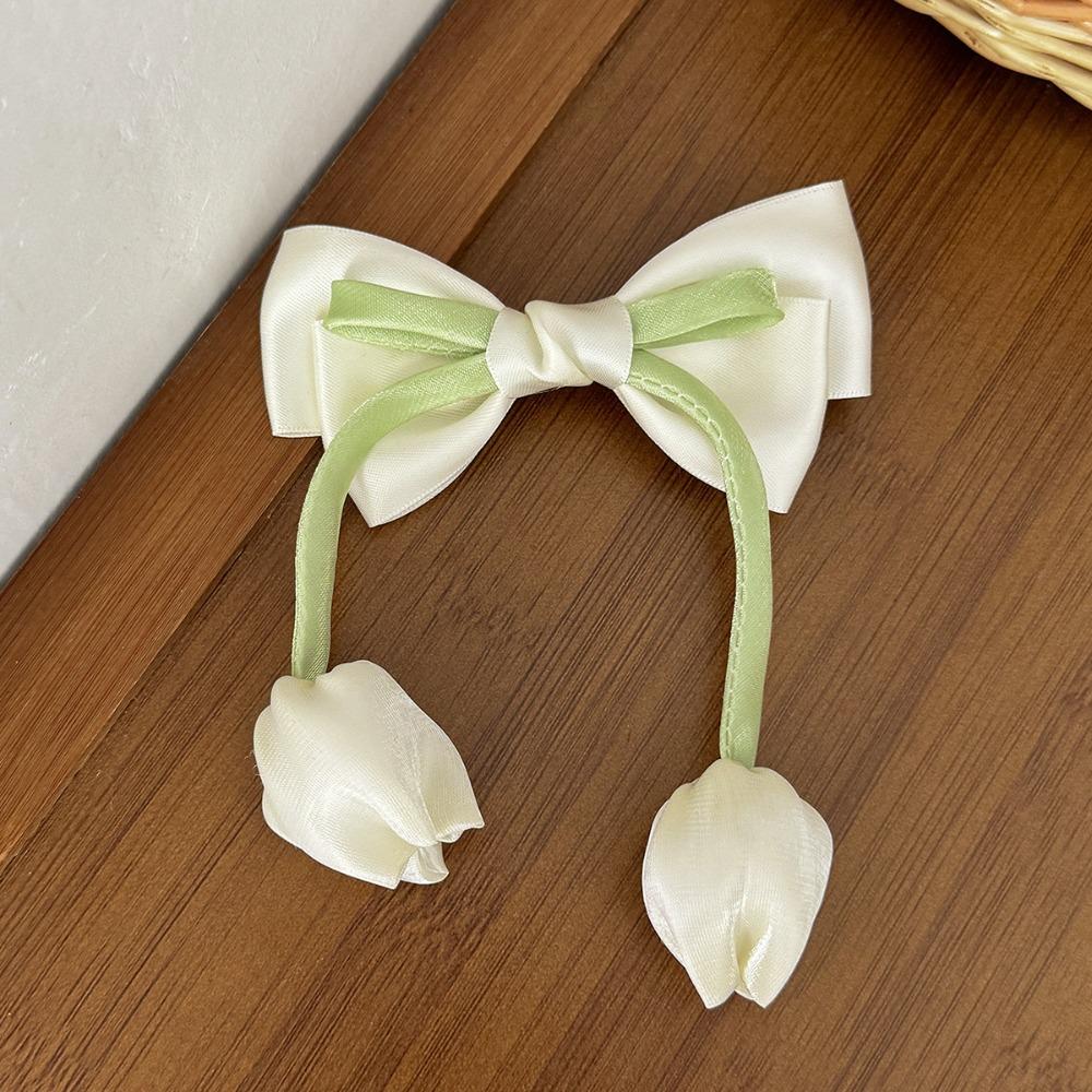 Wunderschöne Chiffon-Tulpen-Haarspangen für Mädchen Hellrosa Elegante florale Haarspangen Neues Produkt Kopfschmuck