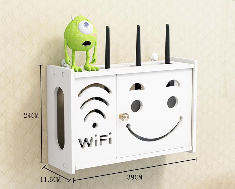 Home Wohnzimmer TV-Set-Top-Box-Rack, wandmontierte WLAN-Blockierungshalterung, stanzfreie Router-Aufbewahrungsbox