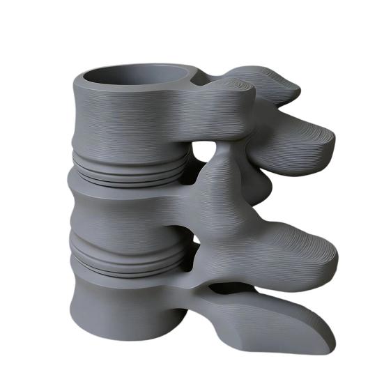 Porte-stylo Colonne Vertébrale Imprimé en 3D, Organisateur de Bureau Style Sombre, Support de Rangement pour Stylos Design Vertèbres Anatomiques pour Accessoires de Bureau Gothiques