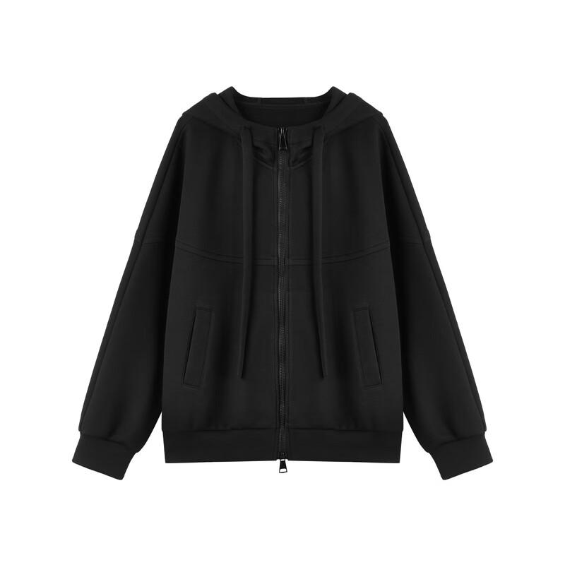 Qiushui Yiren Women's Casual Hooded Short Jacket