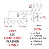 EP27 LED Flasher Relay 5 Pin Fit for 1997-2008 Ford F150 | 1997-2010 Super Duty F250-F550 | 1995-2011 Ranger | LED Electronic Turn Signal & Hazard