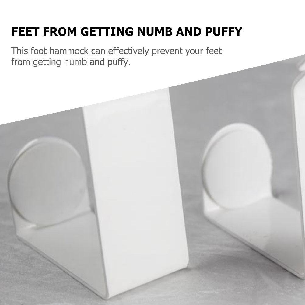 Footrest for Office Under Desk Foot Hammock Adjustable Home Foot Rest Desk Feet Hammock Premium Wood Iron Polyester Comfort