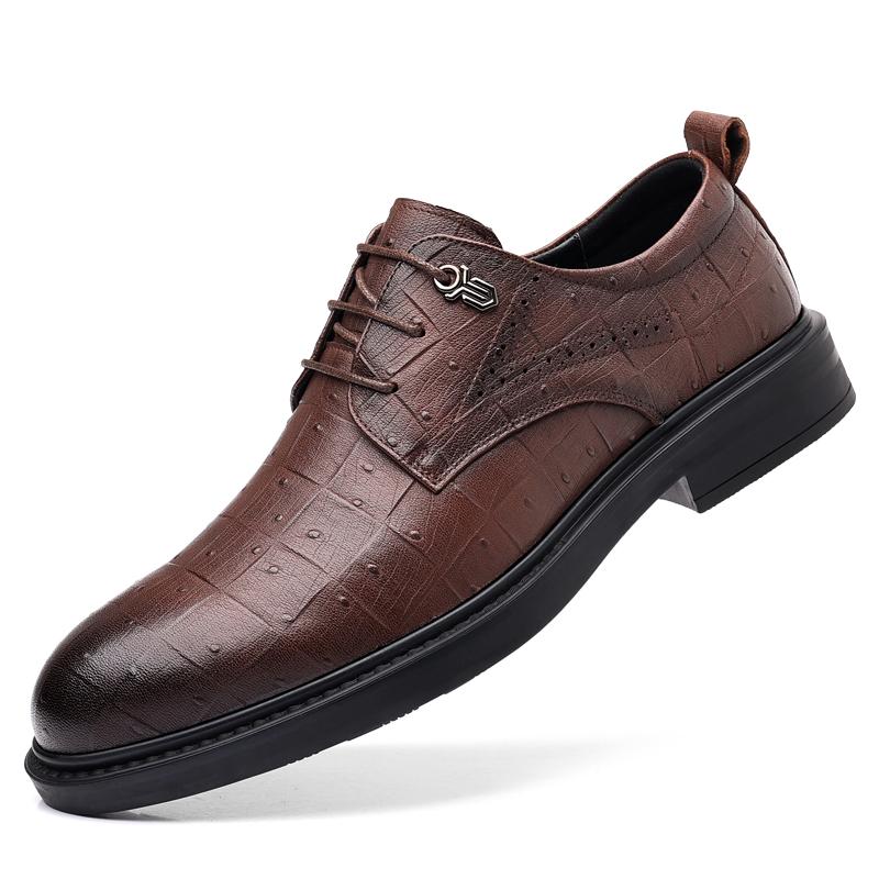 

Casual Business Men s Leather Shoes Classic luxury minimalist style Office and daily work Derby adult shoes and New 38