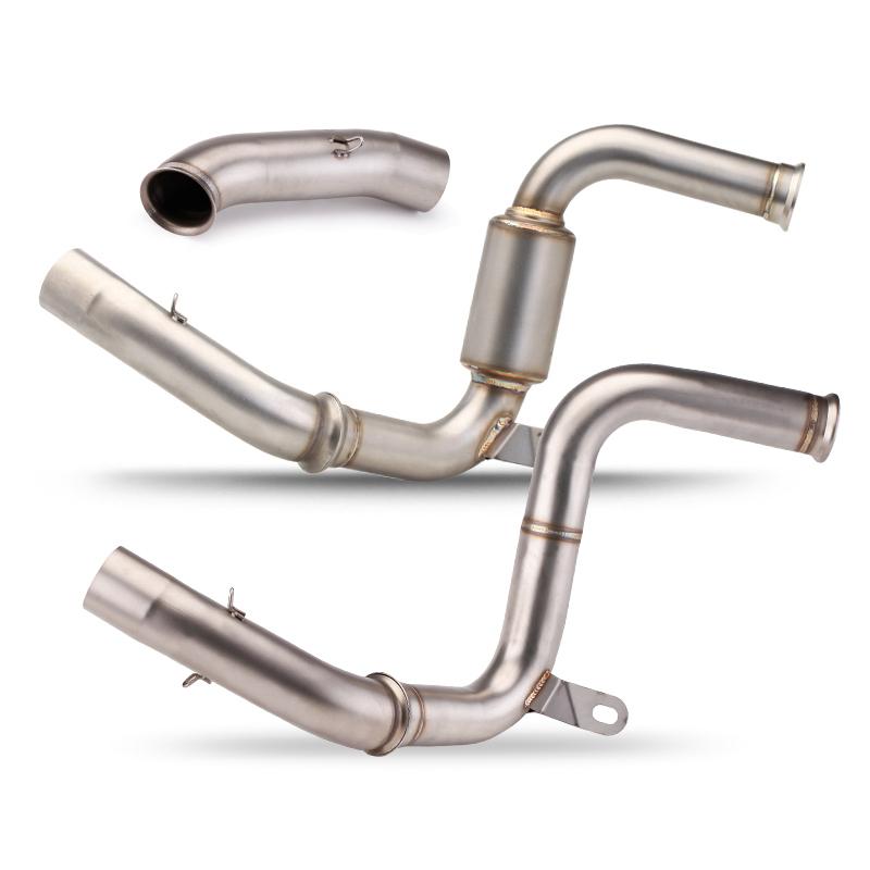 For 125 250 390 DUKE RC390 Motorcycle Exhaust Connector Tube Mid Middle Link Pipe Slip On Exhaust System 2017 2018 2019 2020