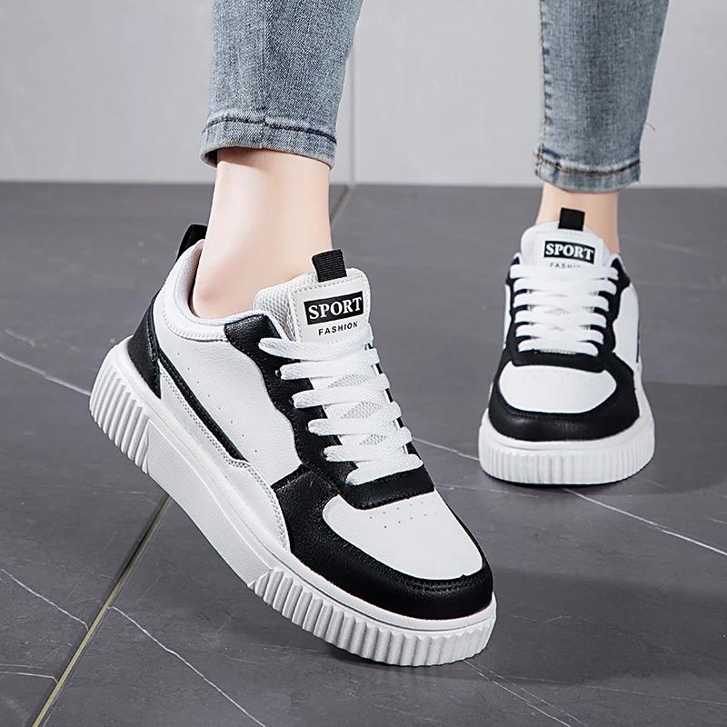 Women Casual Shoes Breathable Walking Flat Shoes Sneakers White Female Footwear Sports Running Outdoor Walking Shoe