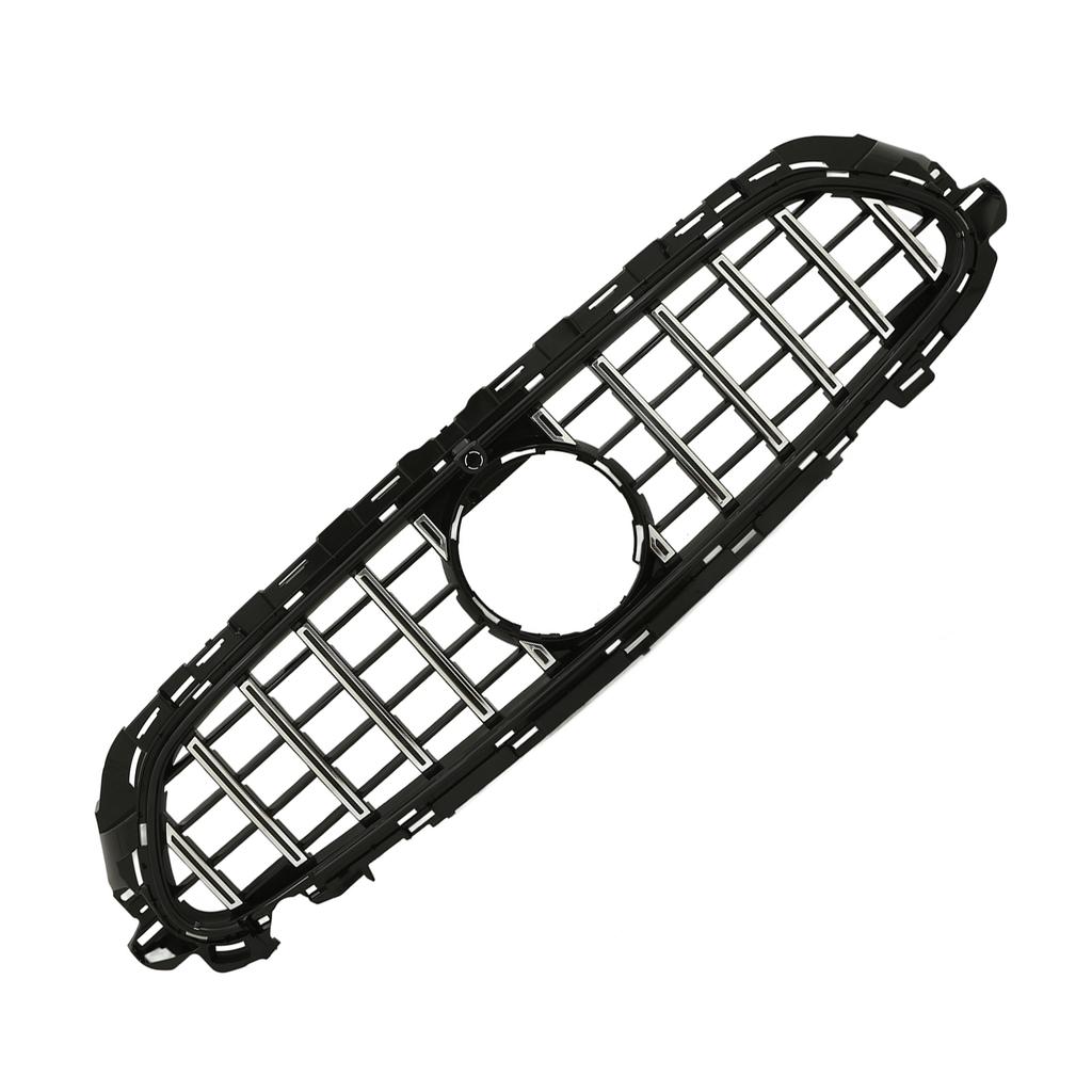 For Panamericana GT   Grille With Camera Holes Replacement for   EClass W213 C238  13 Facelift 2021+(Gloss Black )