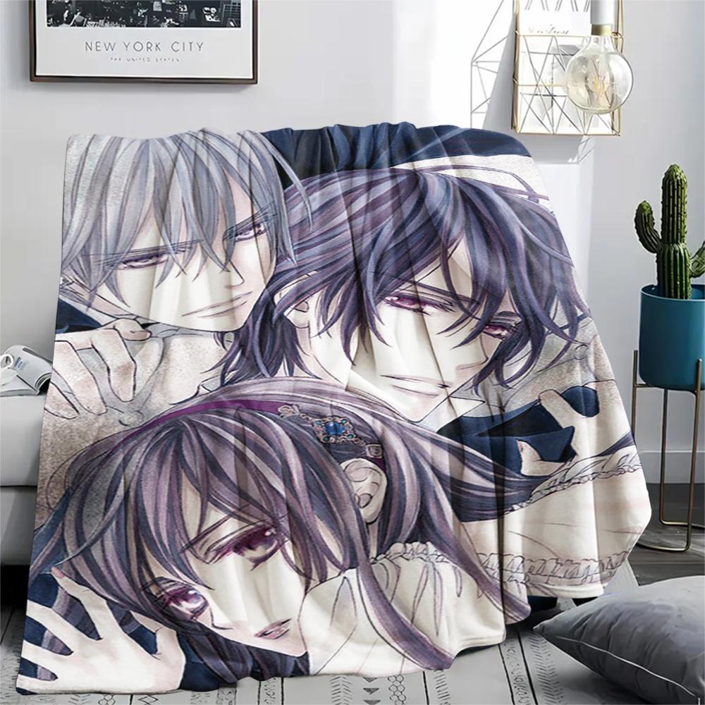 1PC Vampire Knight Print Flannel Blanket, High quality Comfortable for All Seasons, Home Decor, Warmth and Comfort, Perfect for Christmas Gifts235