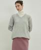 Nigaennikol [Essential] Classical Soft V Sweater_Light Gray